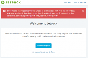 Xử lý lỗi kết nối trang web WordPress với JetPack